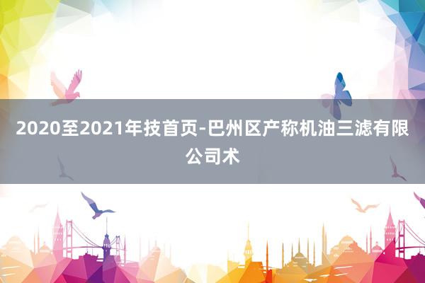 2020至2021年技首页-巴州区产称机油三滤有限公司术